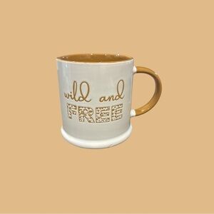 Stylish Ceramic Mug - White and Brown